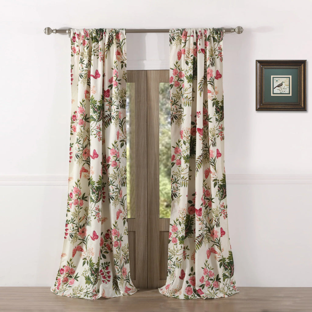Botanical Curtain Panel 4 Piece Set E2106