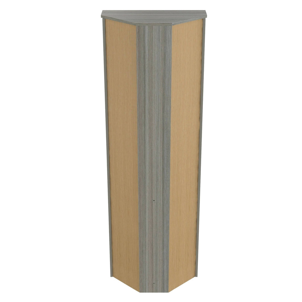 Smoked Oak Corner Bookcase V97133