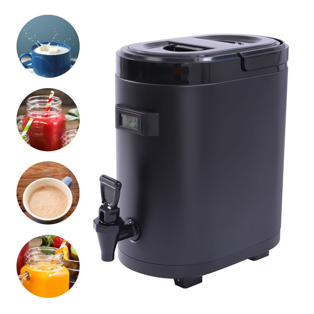 Black Insulated Beverage Dispenser with Handle Y861