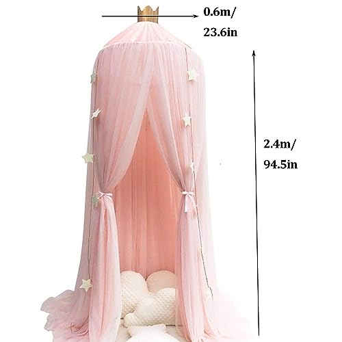 Blue Round Dome Bed Canopy with Lights G149
