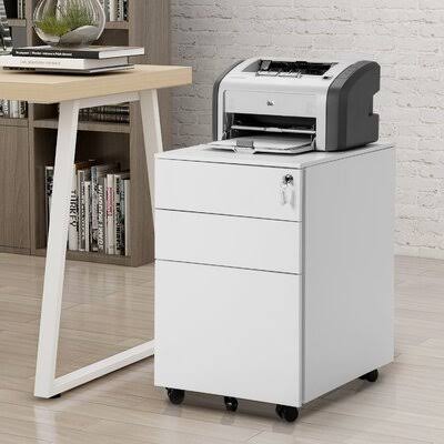 White 4-Drawer Vertical Filing Cabinet K653