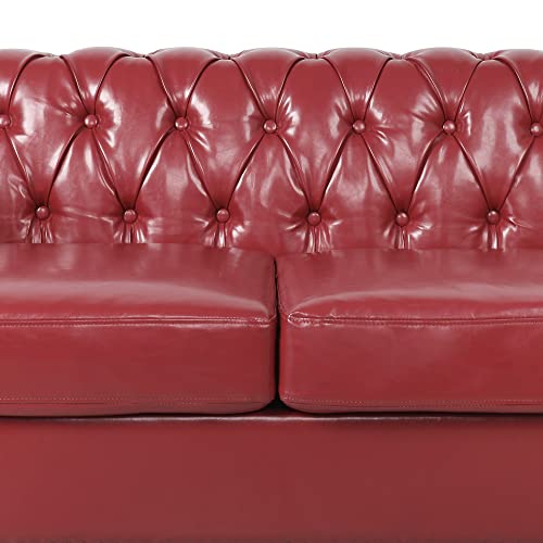 Green Velvet Chesterfield Sofa and Club Chair Set I411464