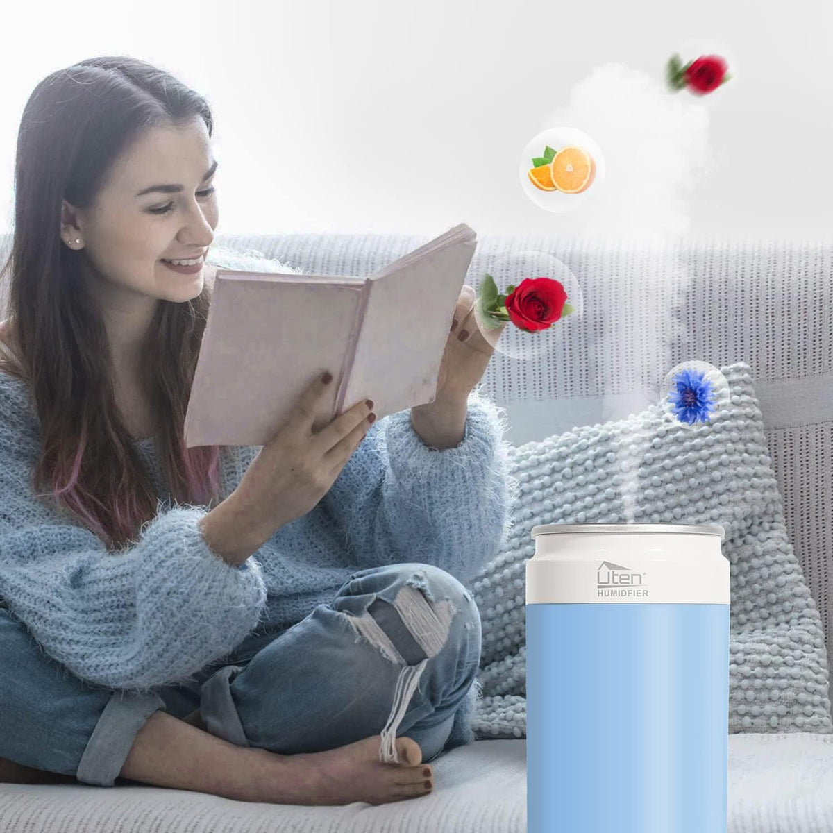USB Powered Portable Humidifier with 2 Mist Modes E13347