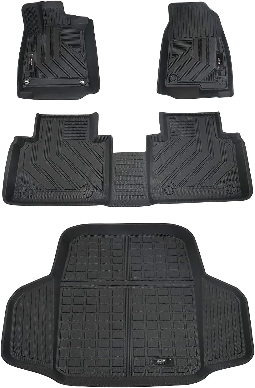 All-Weather Rubber Car Floor Mats & Cargo Trunk Liners Set M280631