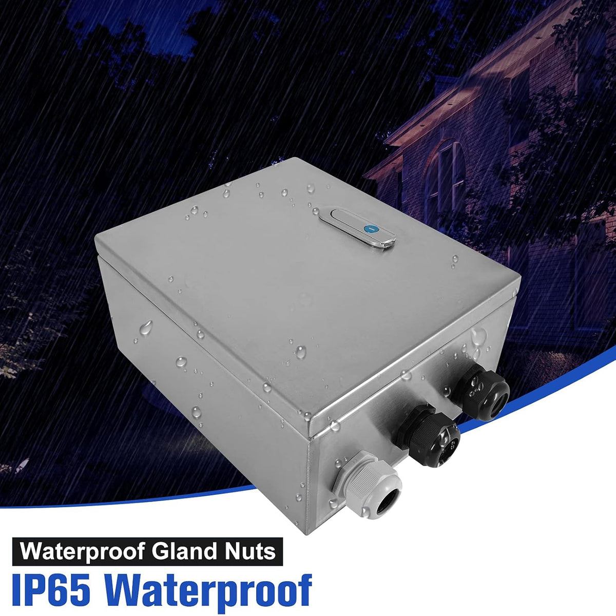 304 Stainless Steel IP65 Waterproof Junction Box with Lock X211