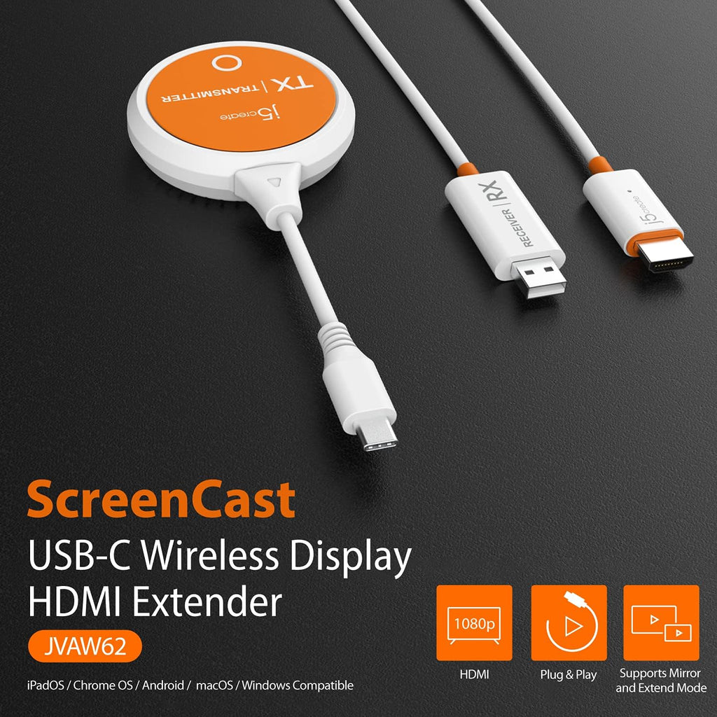 USB-C to HDMI Wireless Display Transmitter and Receiver C60862