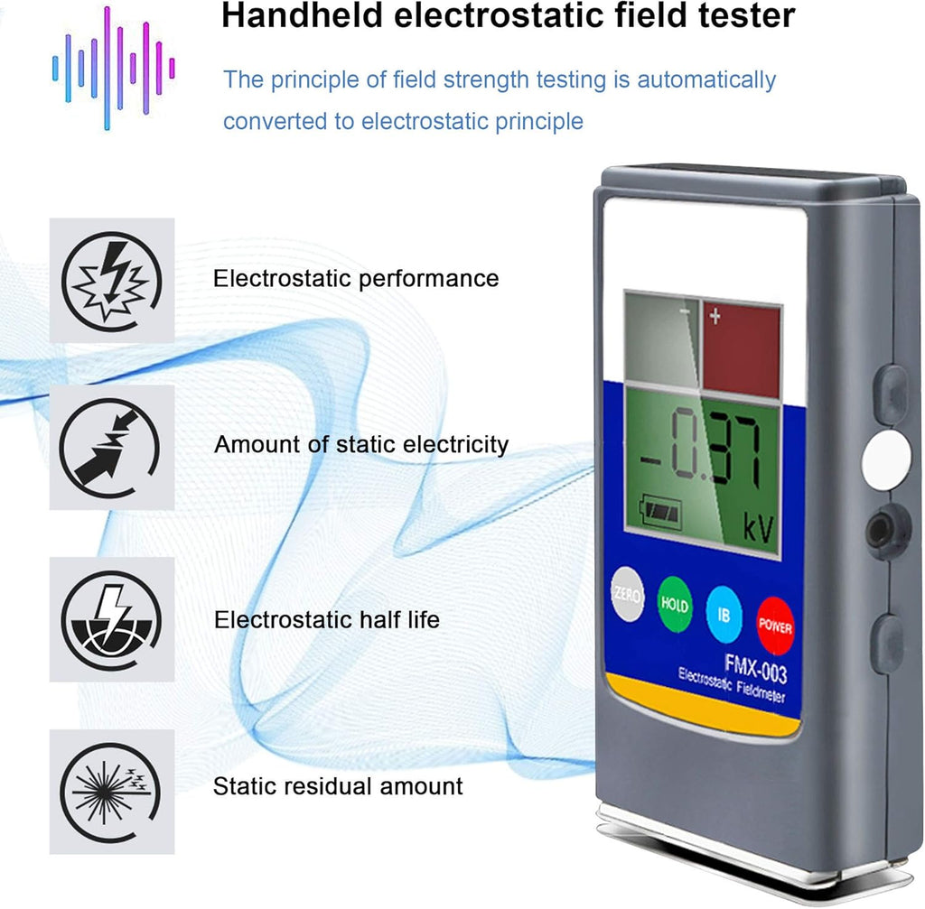 Handheld Digital Electrostatic Field Meter Tester 0~20KV Portable Ion Balance Tester 0~200V C136
