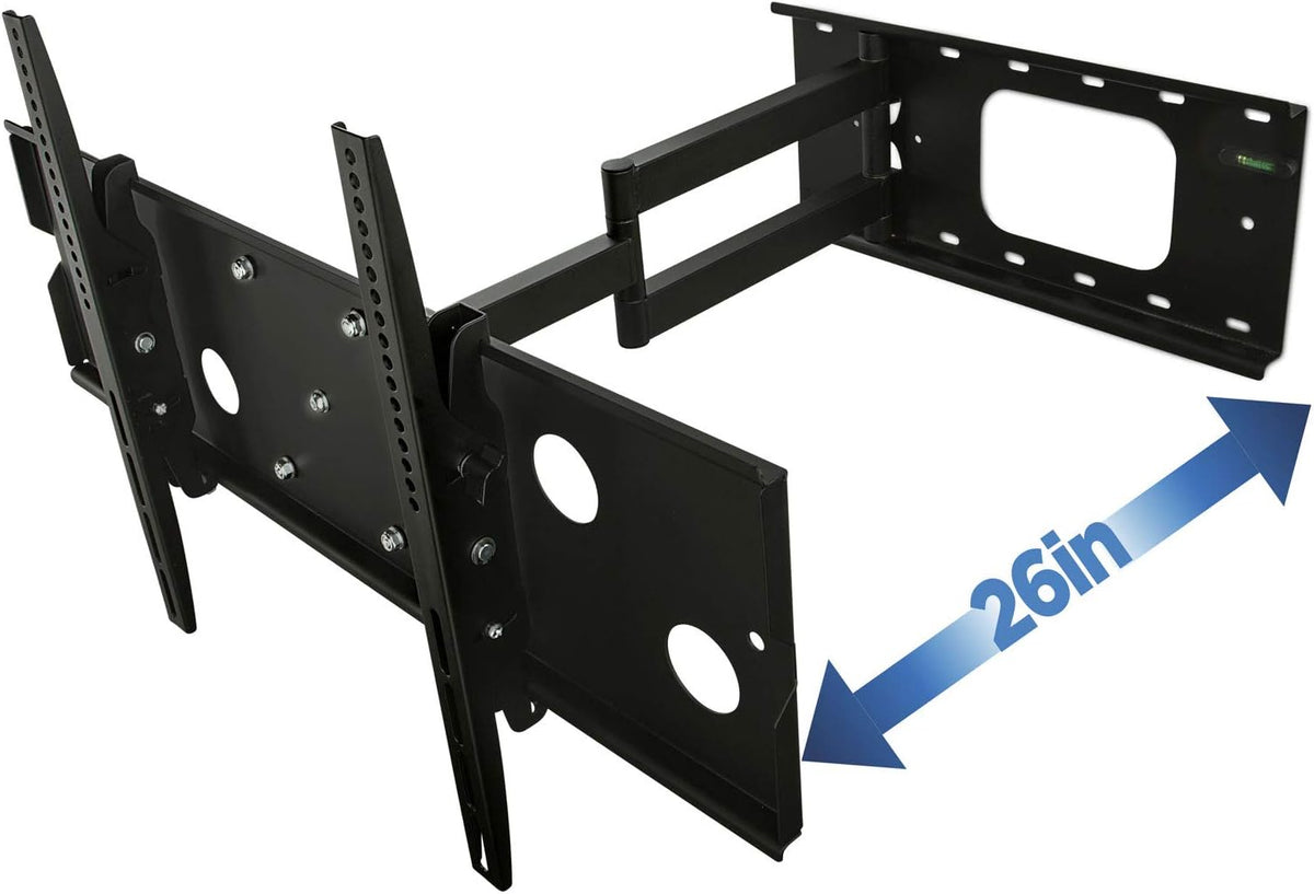 Full Motion TV Mount for 32-60 Flat Screens Black F123