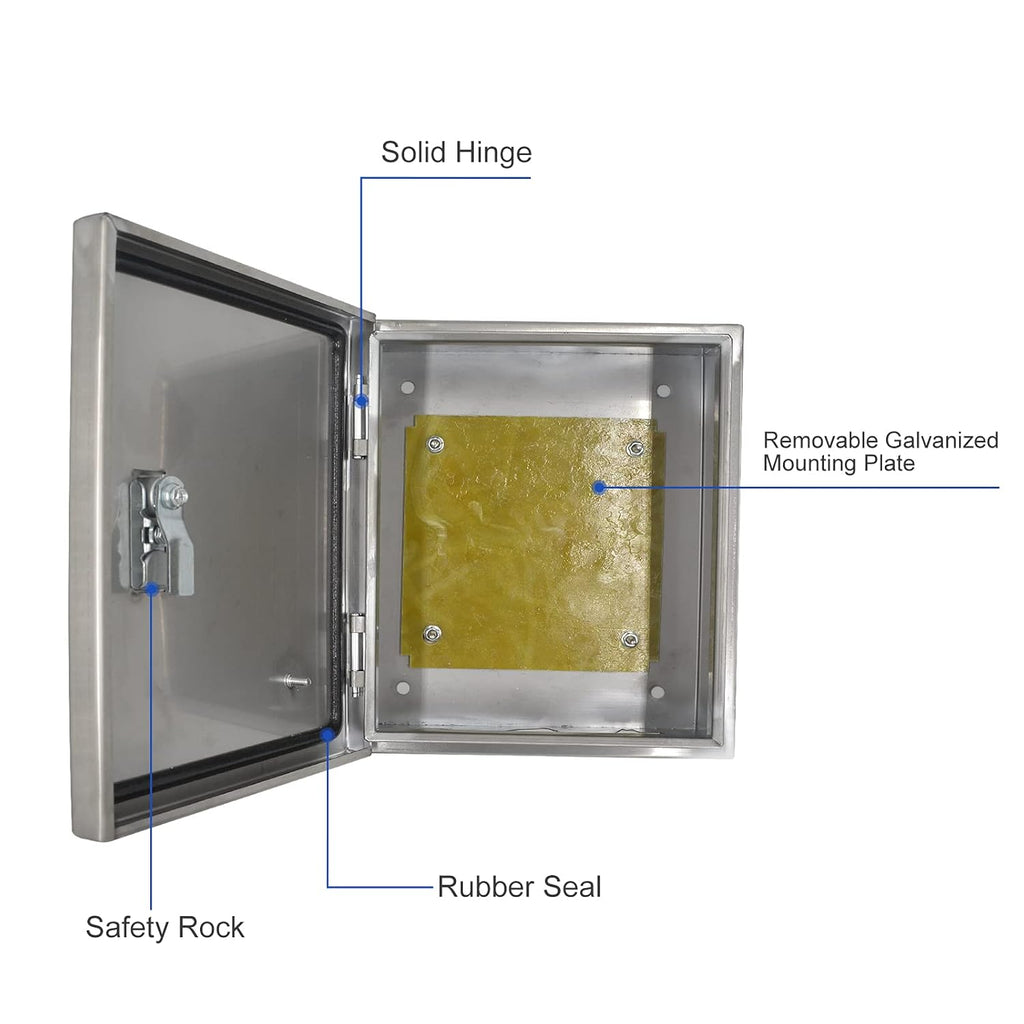 304 Stainless Steel IP65 Waterproof Junction Box with Lock X211