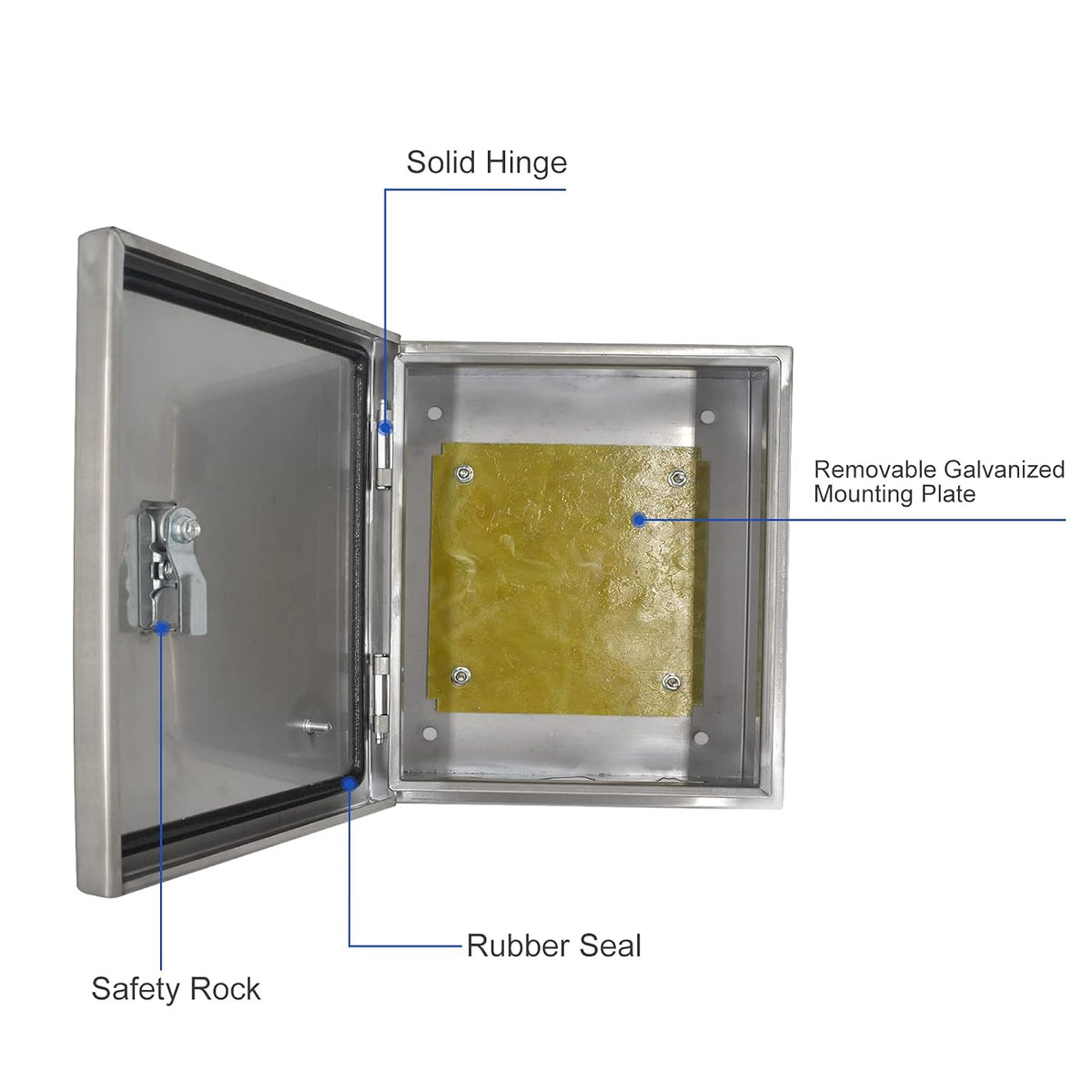 304 Stainless Steel IP65 Waterproof Junction Box with Lock X211