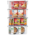 Set of 4 Stackable Metal Wire Freezer Bins with Foldable Handles X218445