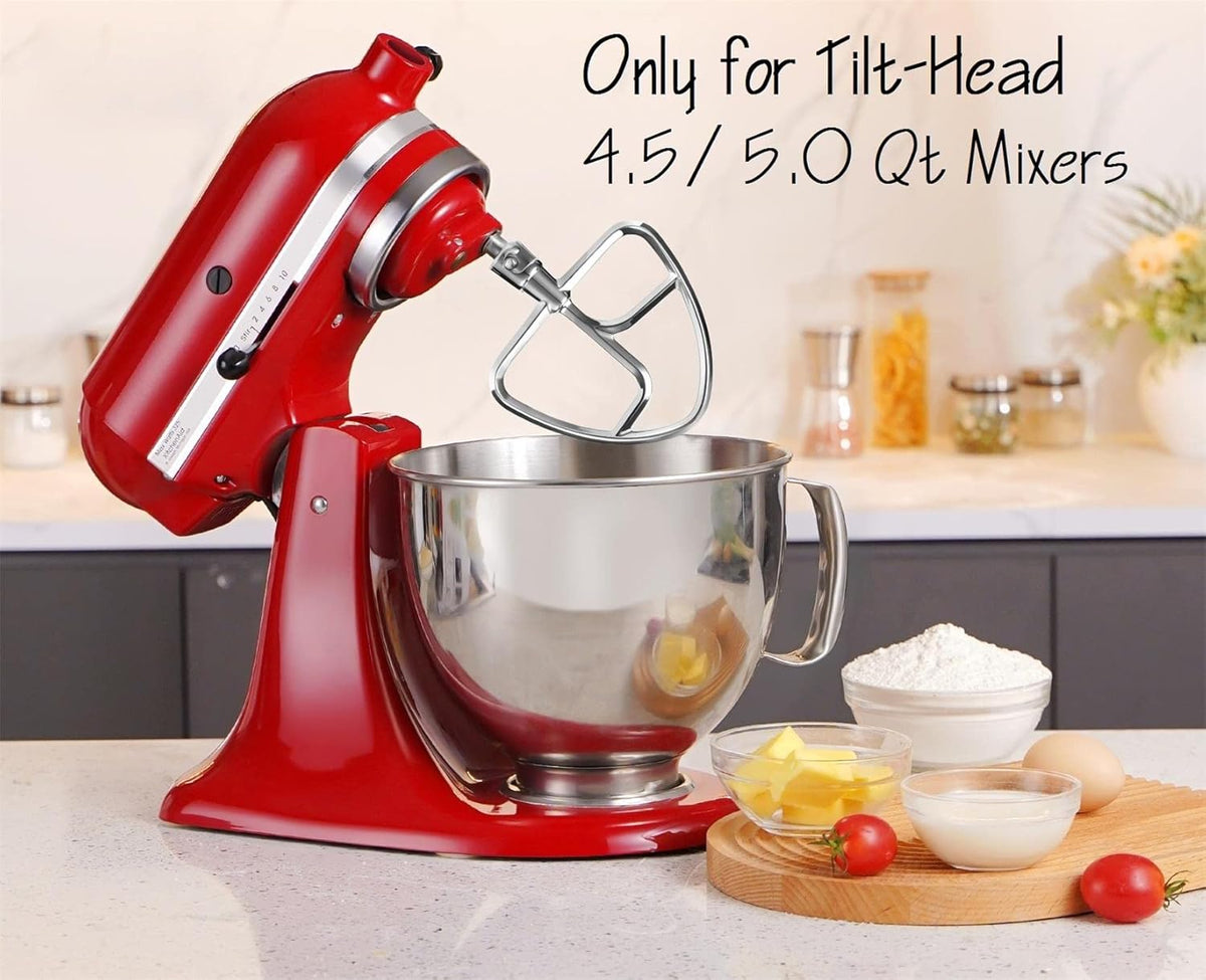 Stainless Steel Flat Beater for KitchenAid Tilt-head & 4.5-5 Qt Mixers U817