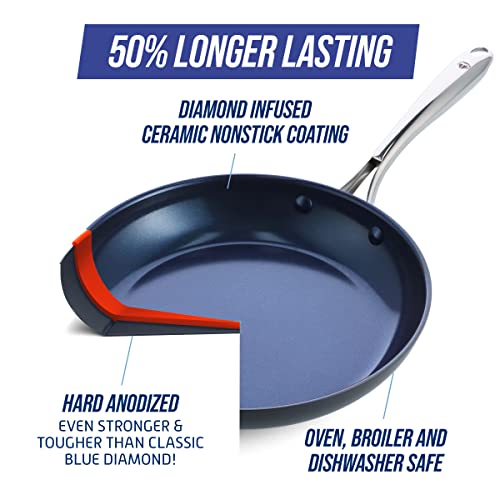 Grey 10" Hard Anodized Ceramic Nonstick Frying Pan N618