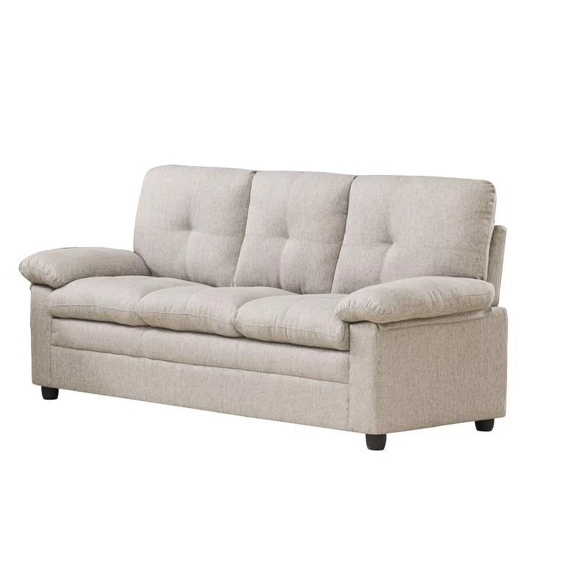 2 Piece Beige Hardwood Sofa and Loveseat Set G5927
