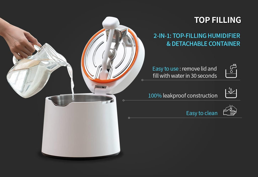 Stainless Steel Ultrasonic Cool Mist Humidifier 1gal E14928