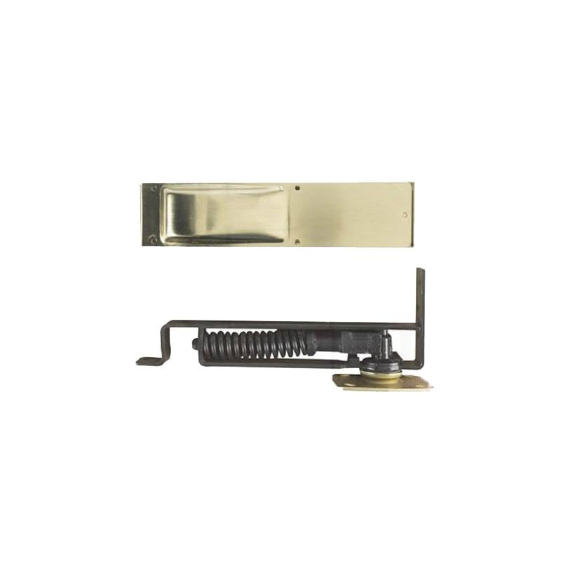 3-15/16x22 x 9-1/8x22 Double Action Medium Duty Floor Mount Satin Brass C11694