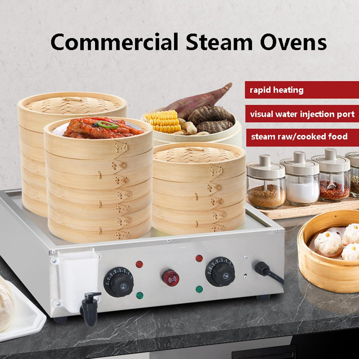 30-110℃ Temperature Control Steamed Buns Machine W705679