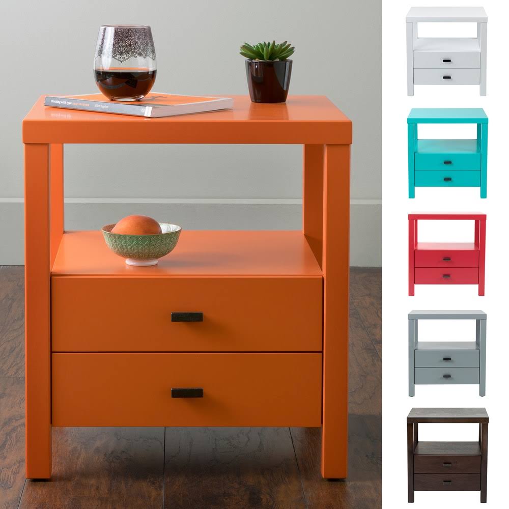 Acacia Accent Table Orange Q3072