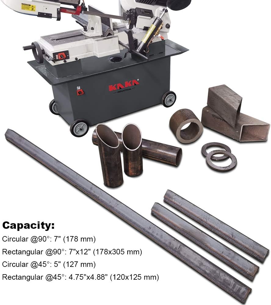 Metal Cutting Horizontal Band Saw 7"x12" Capacity with 1.5HP motor A950
