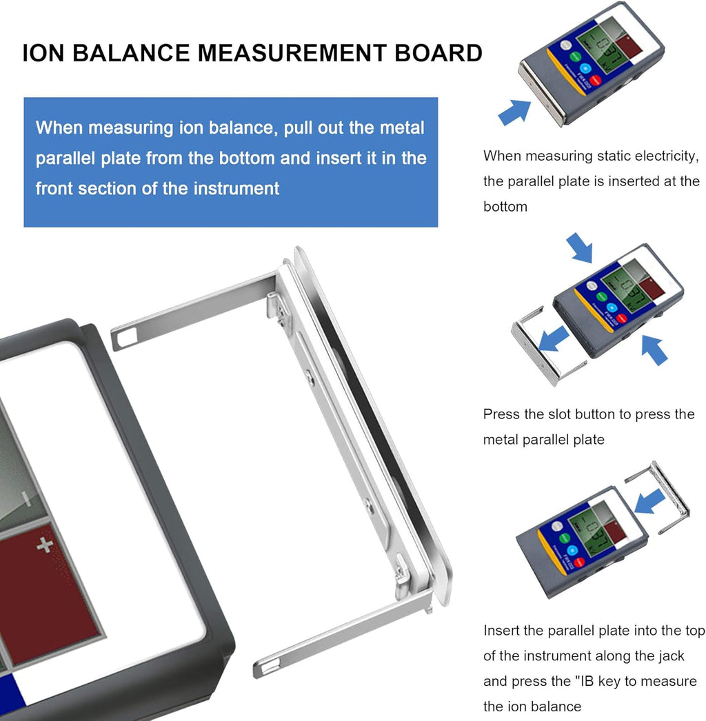 Handheld Digital Electrostatic Field Meter Tester 0~20KV Portable Ion Balance Tester 0~200V C136