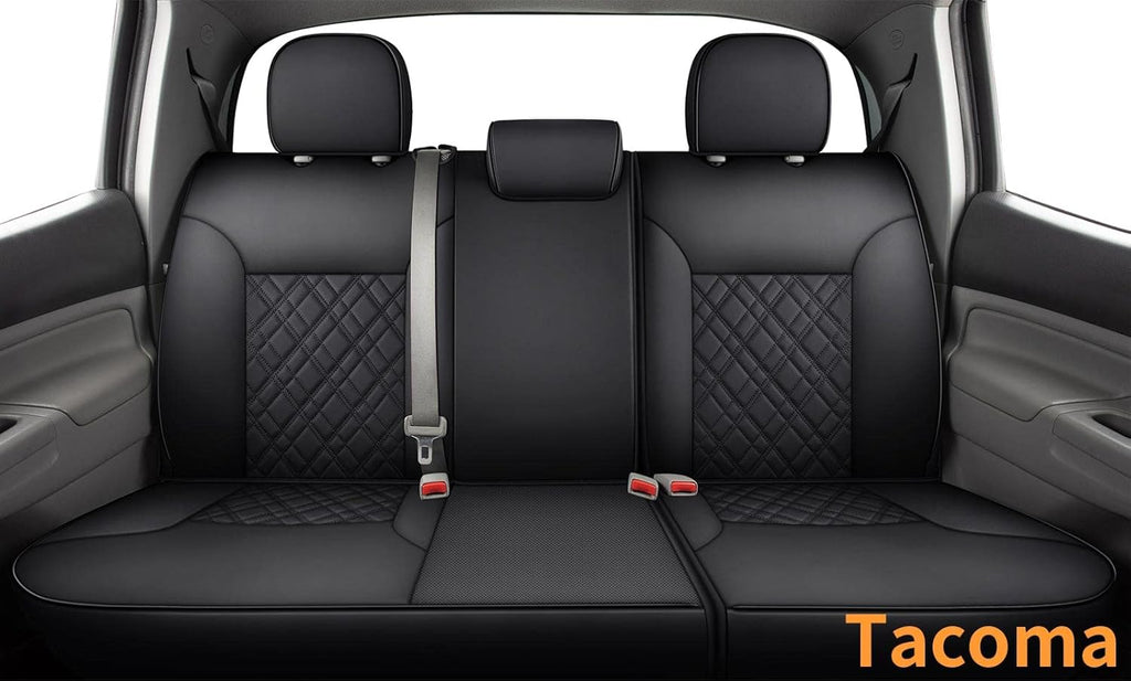 Black Faux Leather Tacoma Seat Covers C272