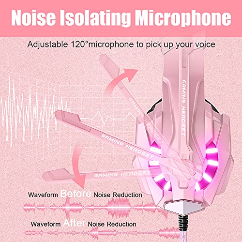 Pink Gaming Headset with Mic G58059