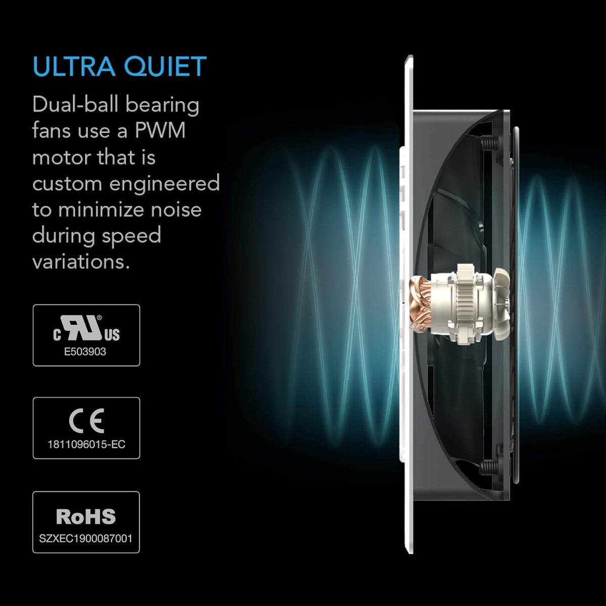 White Quiet Cooling Dual-Fan System with Thermostat Control K694384