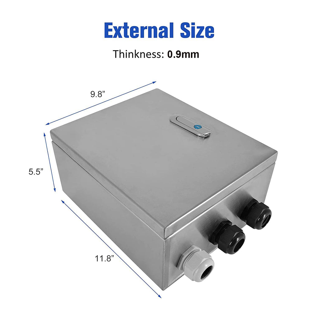 304 Stainless Steel IP65 Waterproof Junction Box with Lock X211