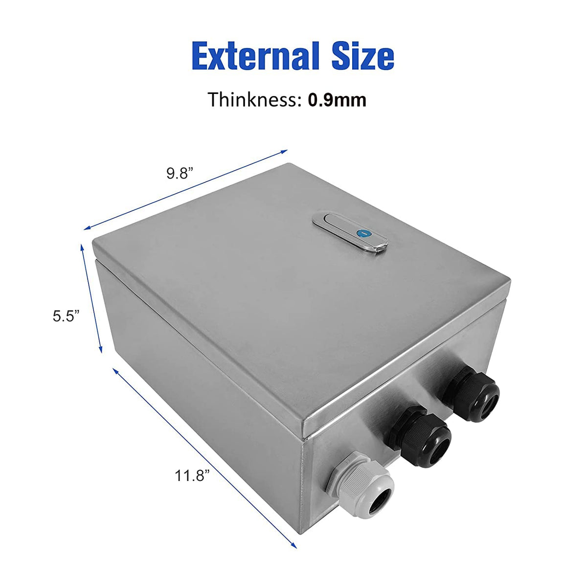 304 Stainless Steel IP65 Waterproof Junction Box with Lock X211