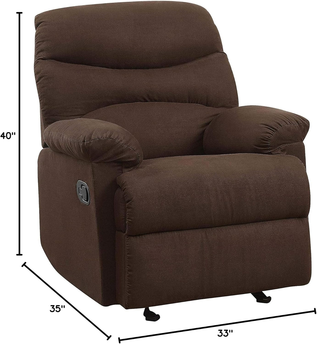 Chocolate Microfiber Recliner F320169