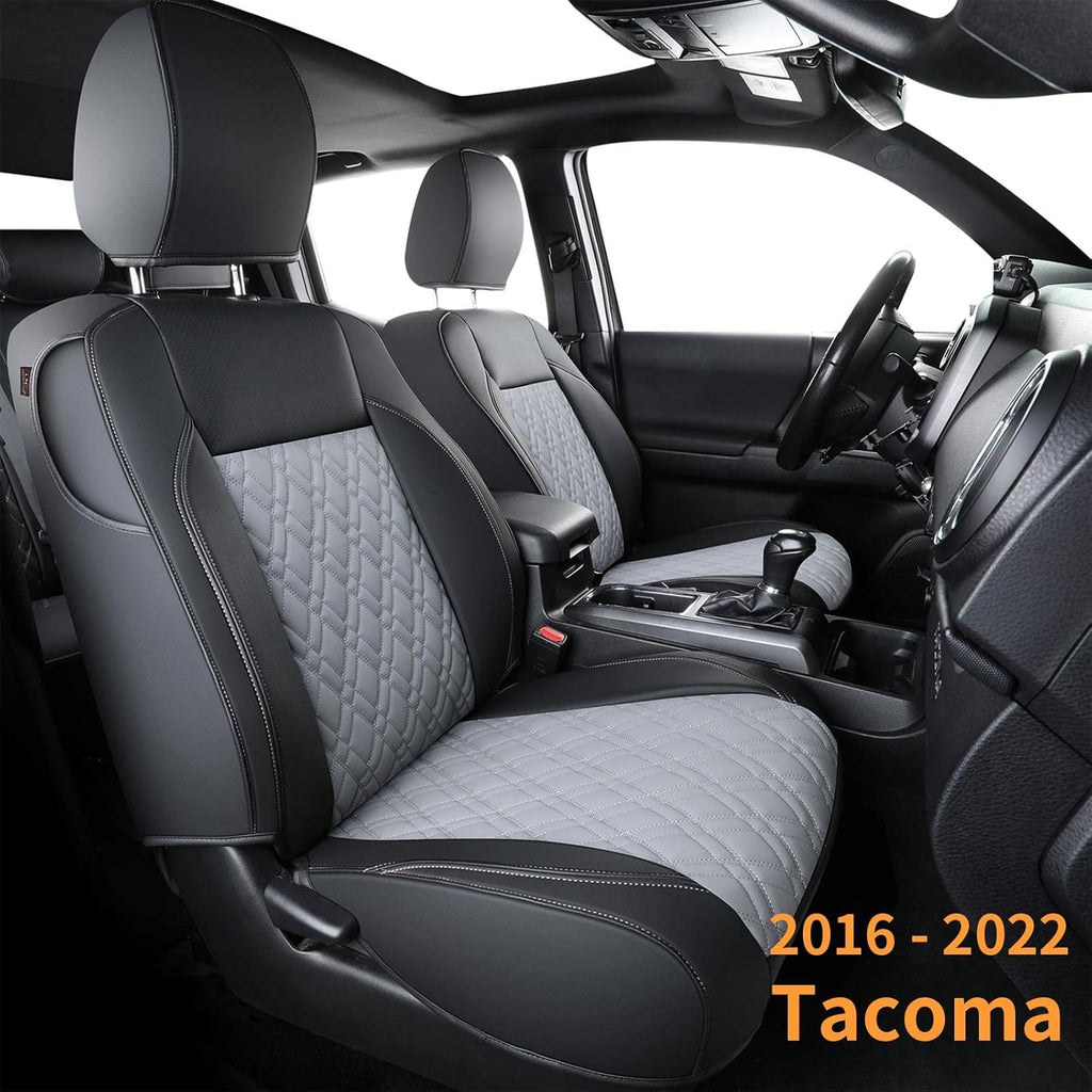 Black Faux Leather Tacoma Seat Covers C272