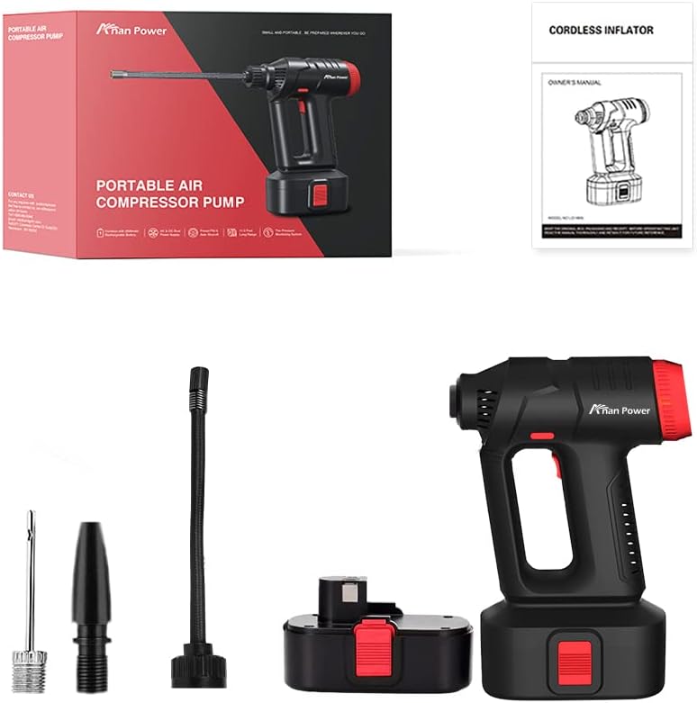 12V Cordless Tire Inflator Air Compressor with Digital Pressure Gauge Q45506