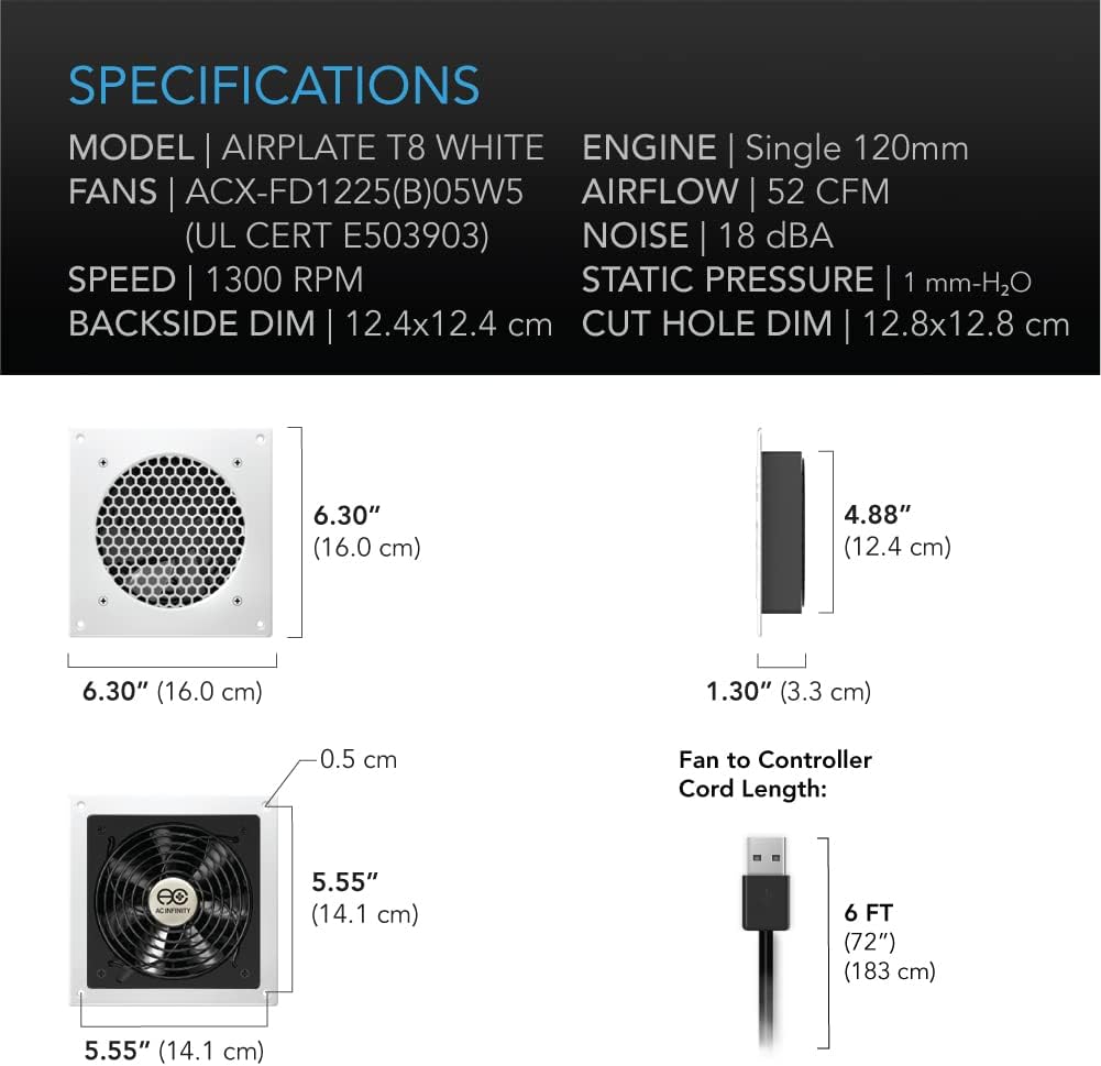 White Quiet Cooling Dual-Fan System with Thermostat Control K694384