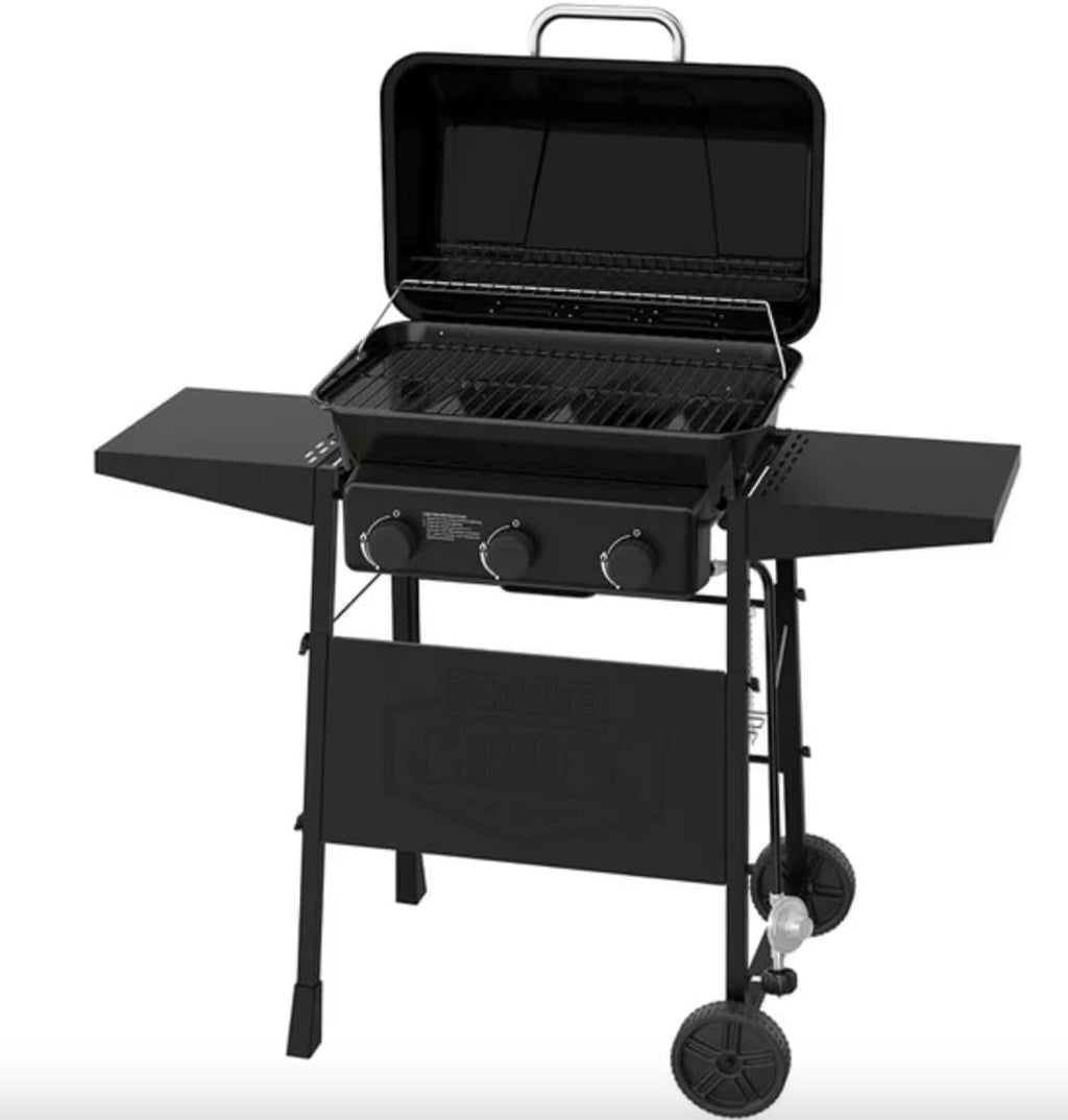 Black 3 Burner Propane Gas Grill Q673162