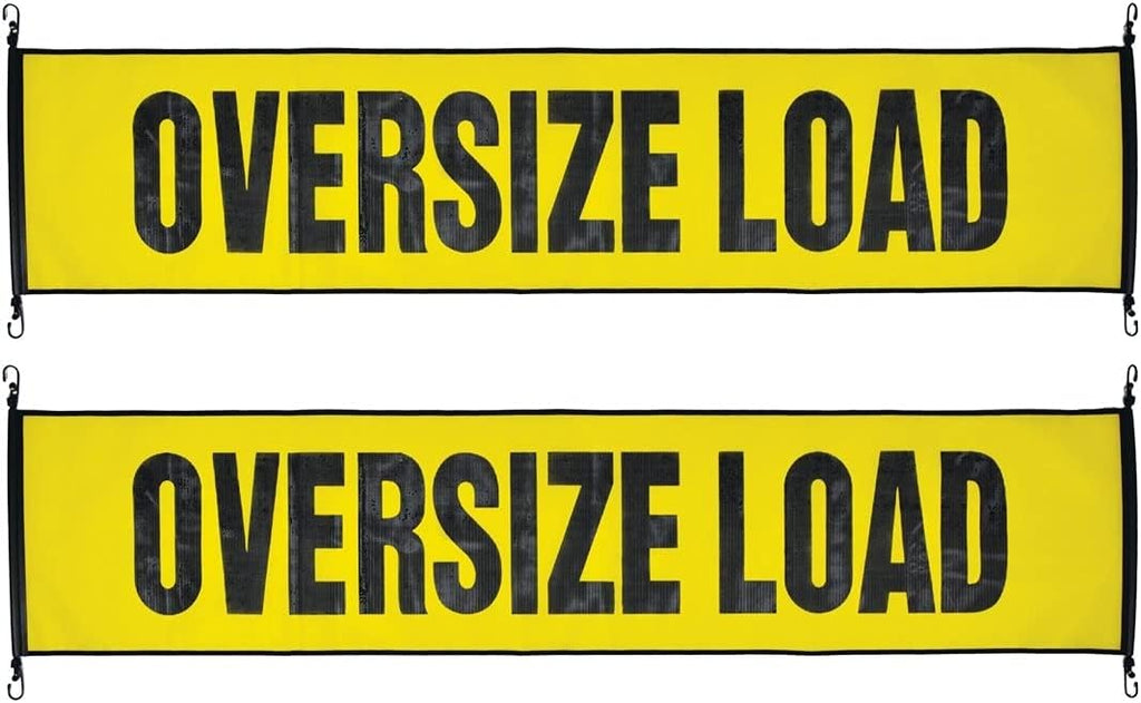 Oversize Load Banner with Metal Hooks 2 Pack 18 x 84 Inch D53299