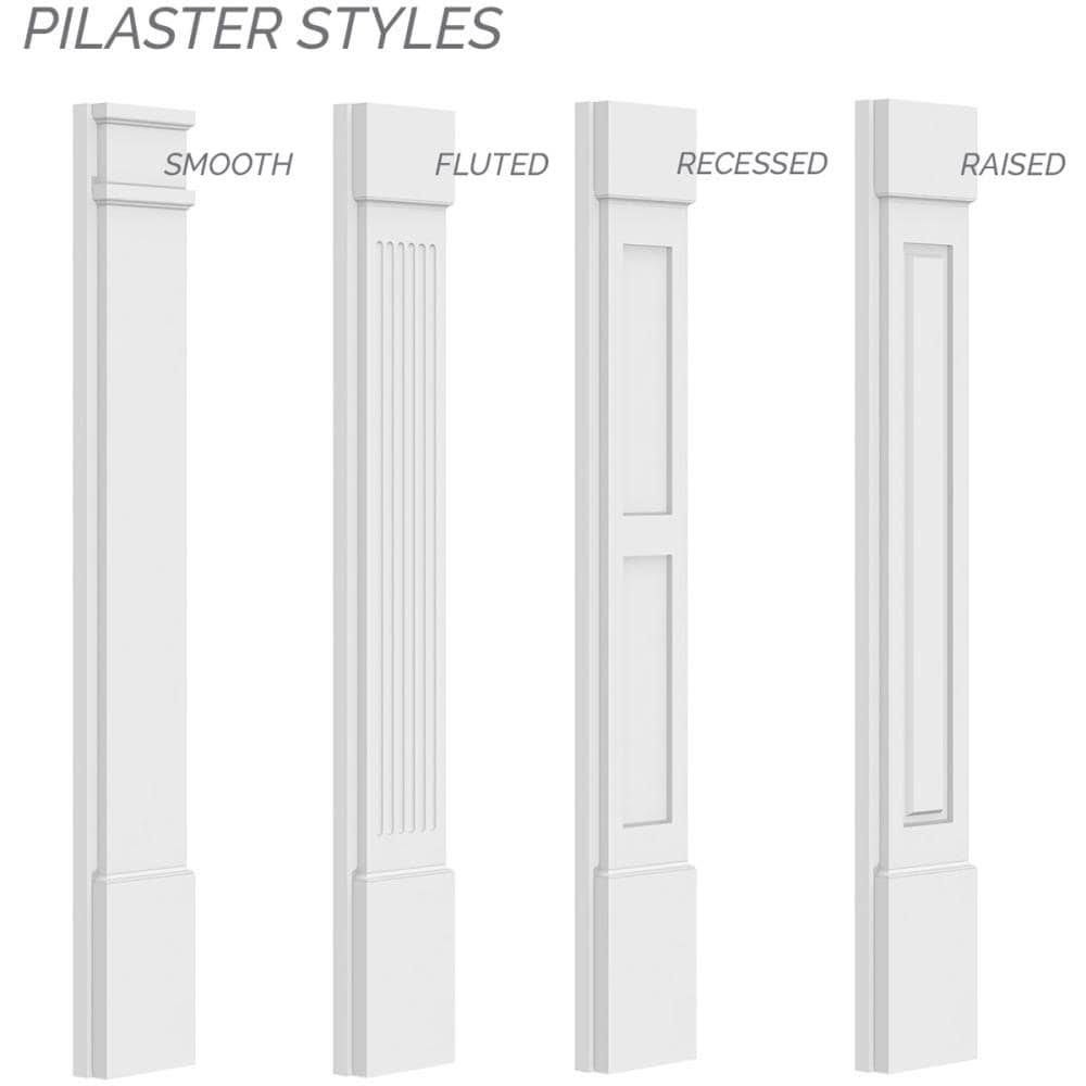 PVC Pilaster with Standard Capital & Base (Pair) U28974