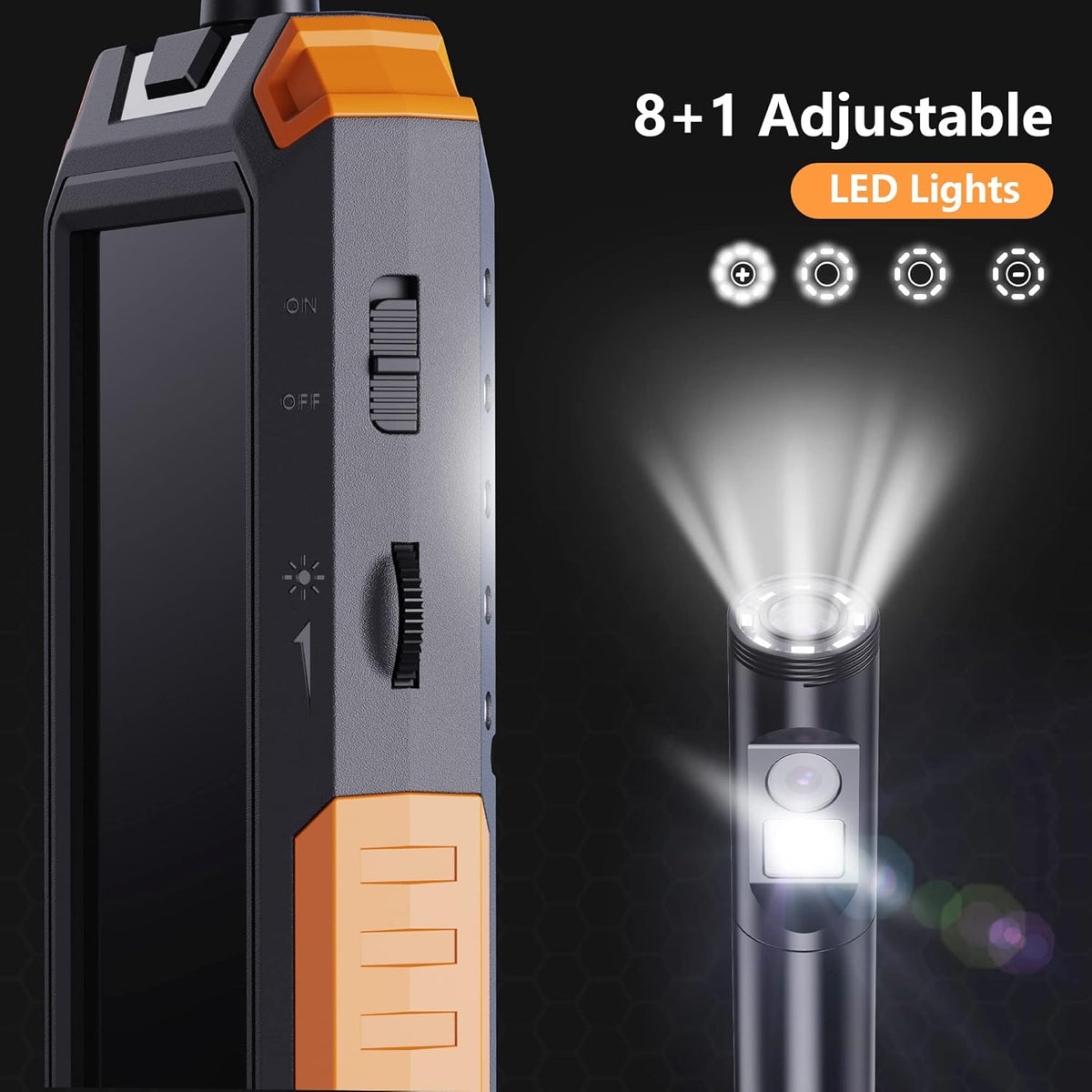 7.9mm 1080P Dual Lens Borescope Endoscope Camera with 4.5 IPS Screen Z52702