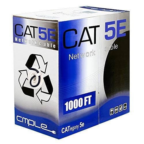 Cat5e UTP 24AWG Bare Copper 1000ft Solid White Bulk Cable Y589