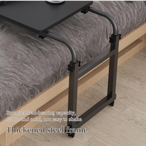 Adjustable Height Black Overbed Table with Wheels N285690