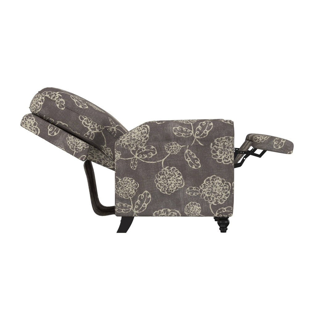 Warm Multi Floral Push Back Recliner Chair V96329