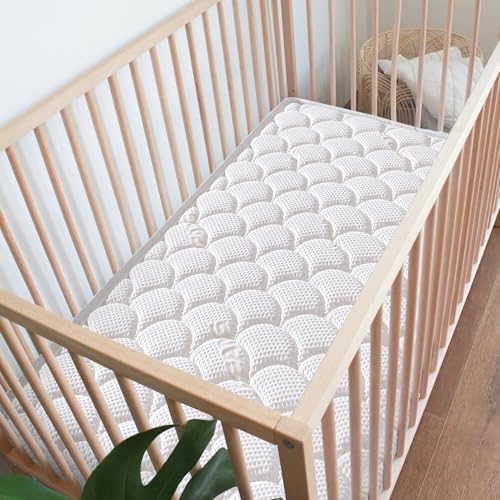 52" x 27.6" x 5" 100% Knitted Fabric Crib Mattress P3355