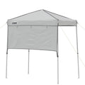 6 x 4 Ft Pop Up Instant Tent Canopy with Half Sun Shade, Gray L105
