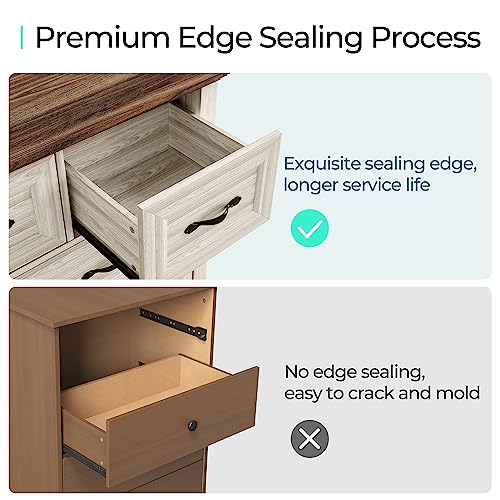 Black 5 Drawer Dresser with Metal Handles I785