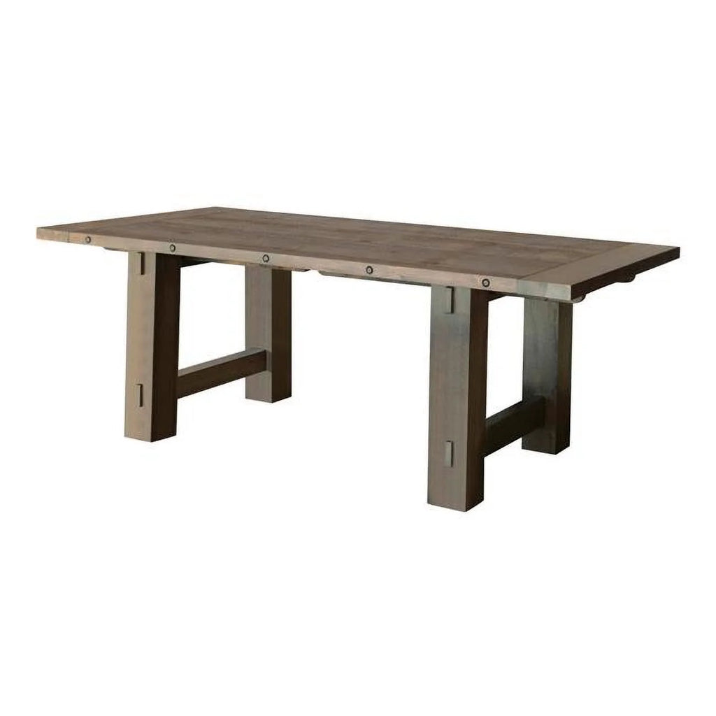 86-121 in. Brown Dining Table with 2 Extension Leaves H157170