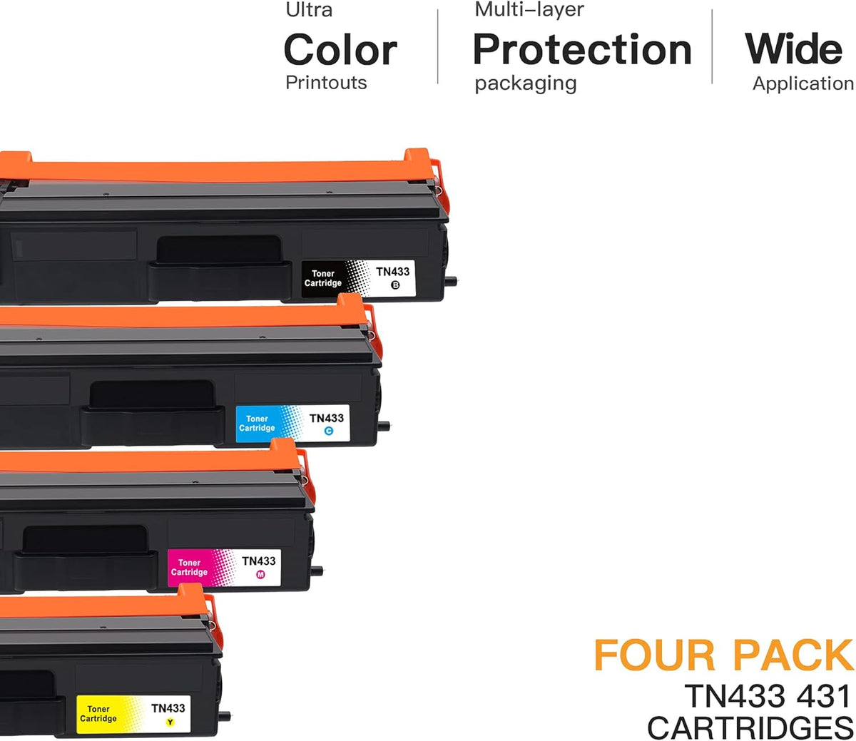 Compatible Toner Cartridge 4 Pack (Black, Cyan, Magenta, Yellow) F769357