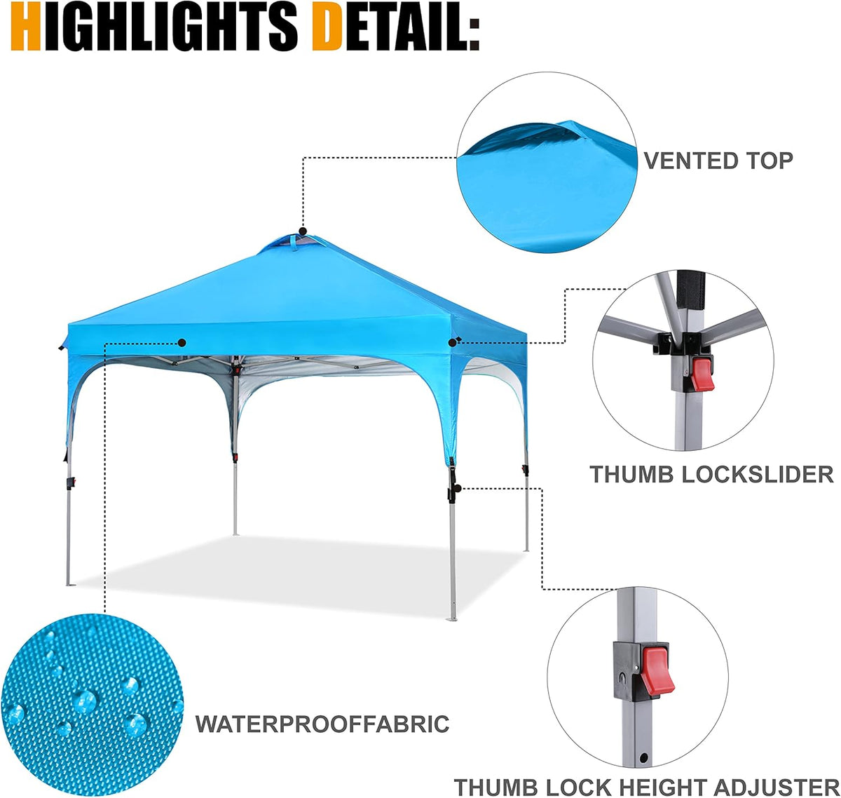 Pop Up Canopy Tent (Sky Blue) G304880