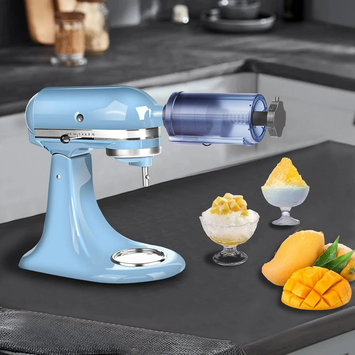 Shave Ice Attachment for Mixer with 8 Ice Molds T1154