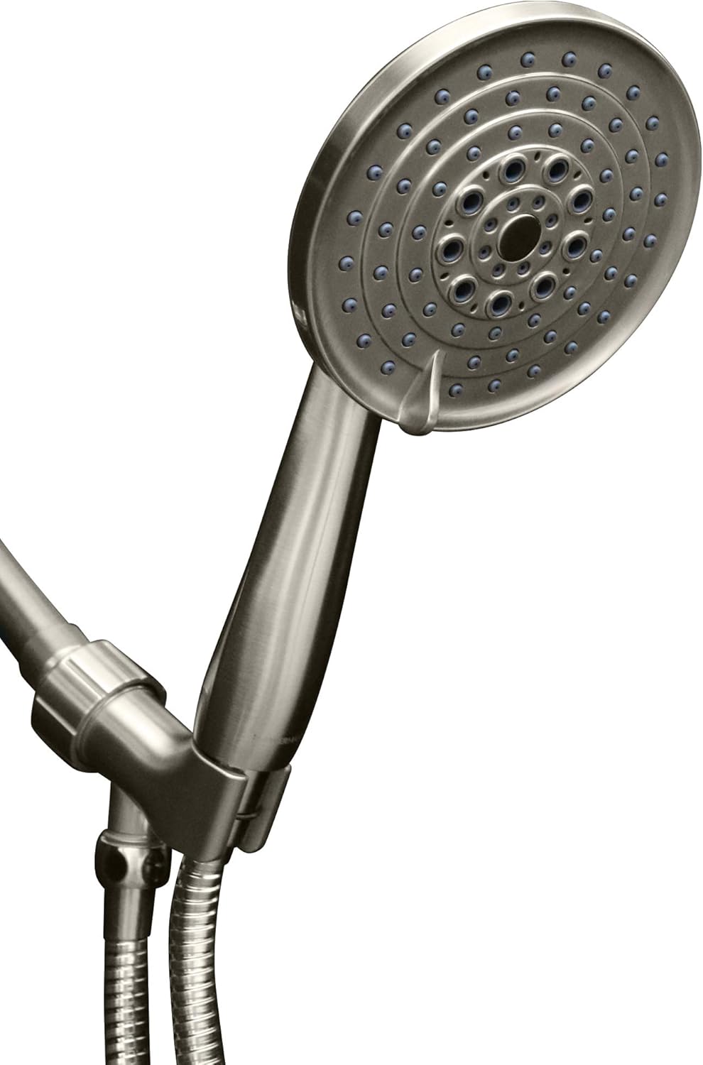 Brushed Nickel Hand Held Shower Head with Stainless Steel Hose, Pack of 2 E803
