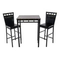 3 Piece Dining Set Black D649
