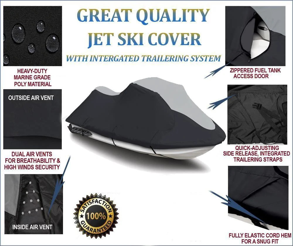 Black/Grey Jet Ski Watercraft Cover R492292